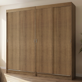 Conjunto 2 Placares 4 Puertas Corredizas Marrón Tokio Madesa