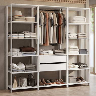 Placard Abierto 188 cm 2 Cajones Blanco Valencia Madesa