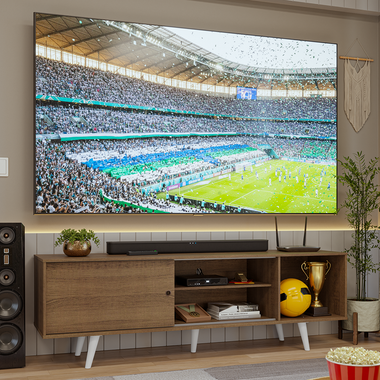 Rack para TV hasta 80 Pulgadas 160 cm 1 Puerta Marrón/Blanco Torino Madesa