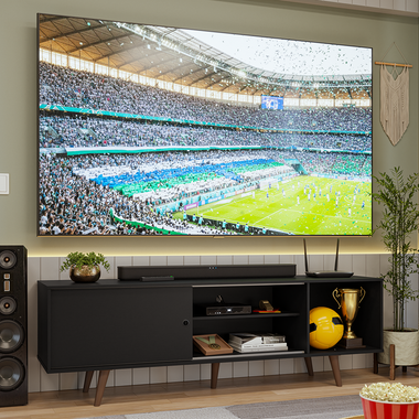 Rack para TV hasta 80 Pulgadas 160 cm Con Patas Torino Negro Madesa