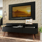 Rack Madesa Londres con Panel para TV hasta 55 Pulgadas Negro