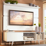 Rack Madesa Dubai con Panel para TV hasta 65 Pulgadas con Patas Blanco