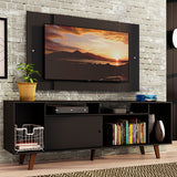 Rack Madesa Cancun con Patas y Panel para TV hasta 58 Pulgadas Negro