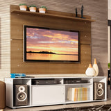 Rack Madesa Cancun con Panel para TV hasta 65 Pulgadas Blanco/Marrón