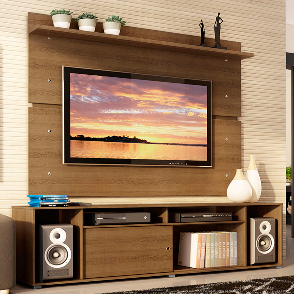 Rack Madesa Cancun con Panel para TV hasta 65 Pulgadas Marrón