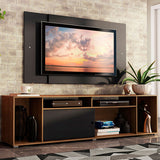 Rack Madesa Cancun con Panel para TV hasta 58 Pulgadas Marrón/Negro