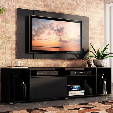Rack Cancun con Panel de TV hasta 58 Pulgadas 180 cm Negro Madesa