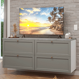Rack para TV hasta 70 pulgadas, 160cm, 4 cajones, Blanco/Gris Vik 04