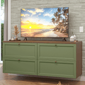Rack para TV hasta 70 Pulgadas 160 cm 4 Cajones Marrón/Verde Vik Madesa