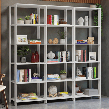 Estante Multiuso para Libros 177 cm Blanco Madesa