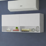 Alacena para Oficina con Nicho y Repisa 120 cm Blanco Madesa