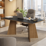 Escritorio para Oficina Director Presidente 180 cm 5388 Marrón/Negro