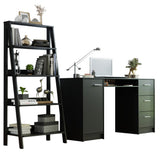 Escritorio Alaska + Estantería Escalera Negro