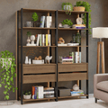 Estante Multiuso para Libros 140 cm 4 Cajones Marrón/Negro Madesa