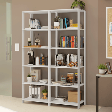 Estante Multiuso para Libros 118 cm Blanco Madesa