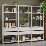 Estante Mueble Multiuso para Livros 6 Cajones 12 Repisas 210 cm Blanco Madesa