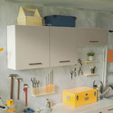 Kit con 2 Gabinetes superiores 3 Puertas Blanco/Crema Agata