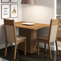 Juego de Comedor 2 Sillas Marrón/Crema/Sintético Beige Gabi Madesa