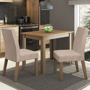 Juego de Comedor 2 Sillas Marrón/Imperial Vic Madesa