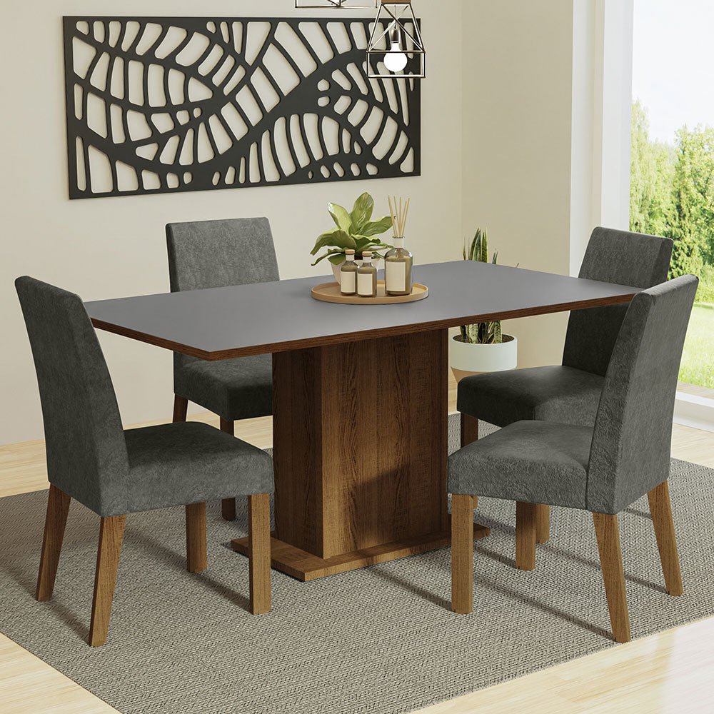 Juego de Comedor con Mesa y 4 Sillas Madesa Keila MCP