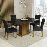 Juego de Comedor Mesa de Vidrio 4 Sillas Madesa Oxford 11 MN