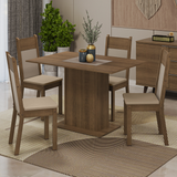 Juego de Comedor con Mesa y 4 Sillas Madesa Sheila MCB