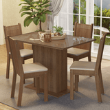 Juego de Comedor con Mesa y 4 Sillas Madesa Camélia MC