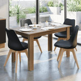 Juego de Comedor Garda Mesa Tapa de Madera 4 Sillas Marrón/Negro Madesa