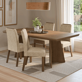 Juego de Comedor con Tapa de Madera 4 Sillas Marrón/Imperial Arles Madesa