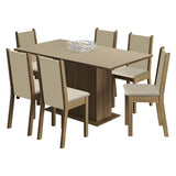 Juego de Comedor con Mesa y 6 Sillas Madesa Ohana MCB