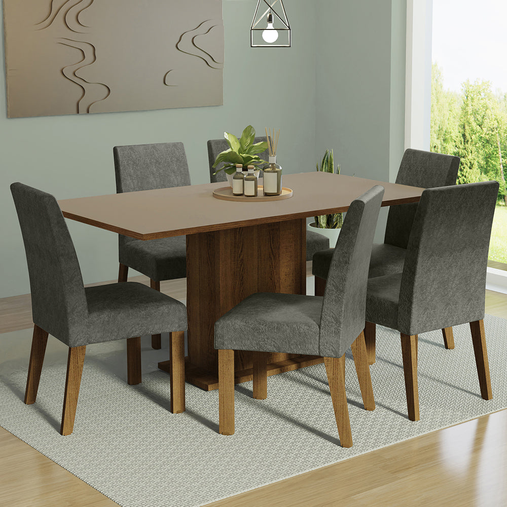 Juego de Comedor con Mesa y 6 Sillas Madesa Renata MNS