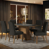 Juego de Comedor Mesa de Vidrio 6 Sillas Madesa Oxford MN 01