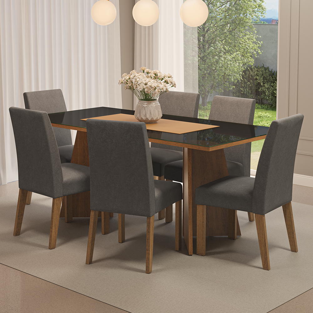 Mesa de Comedor con Mesa y 6 Sillas Valerie Madesa MG