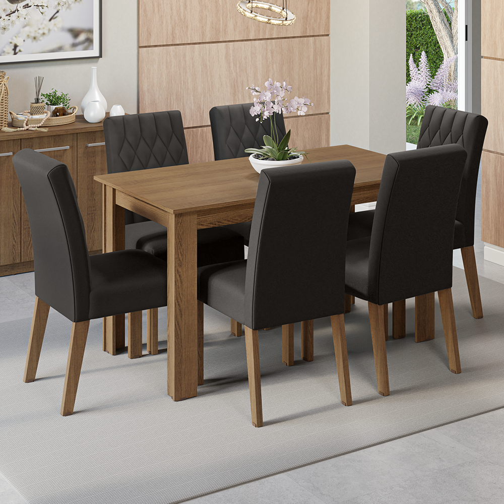 Mesa de Comedor con Mesa y 6 Sillas Madesa Allegro MN 01