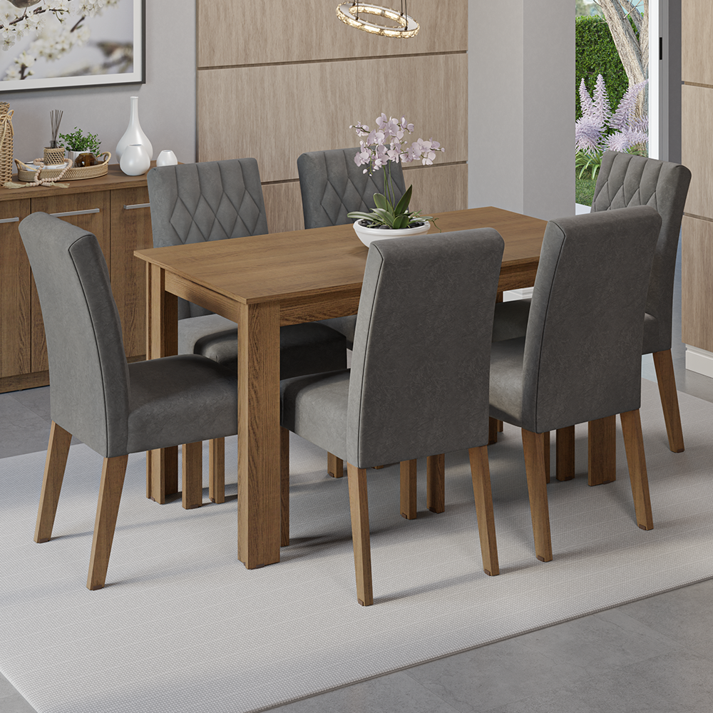 Mesa de Comedor con Mesa y 6 Sillas Madesa Allegro MG