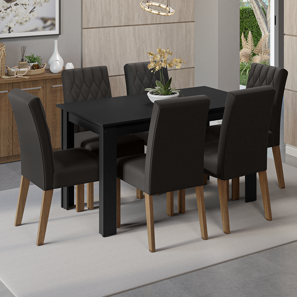 Mesa de Comedor con Mesa y 6 Sillas Madesa Allegro NN 01