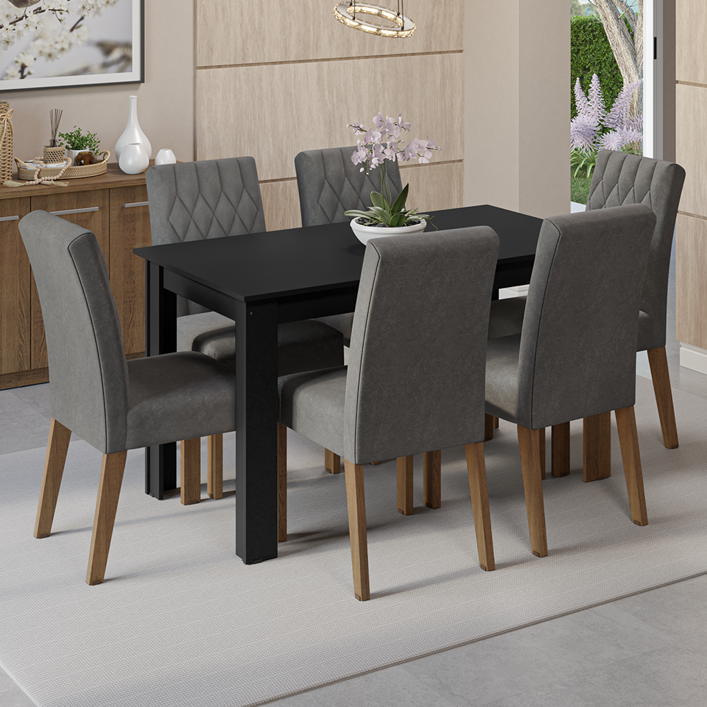 Mesa de Comedor con Mesa y 6 Sillas Madesa Allegro GG