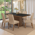 Juego de Comedor 6 Sillas Marrón/Negro/Imperial Assis Madesa