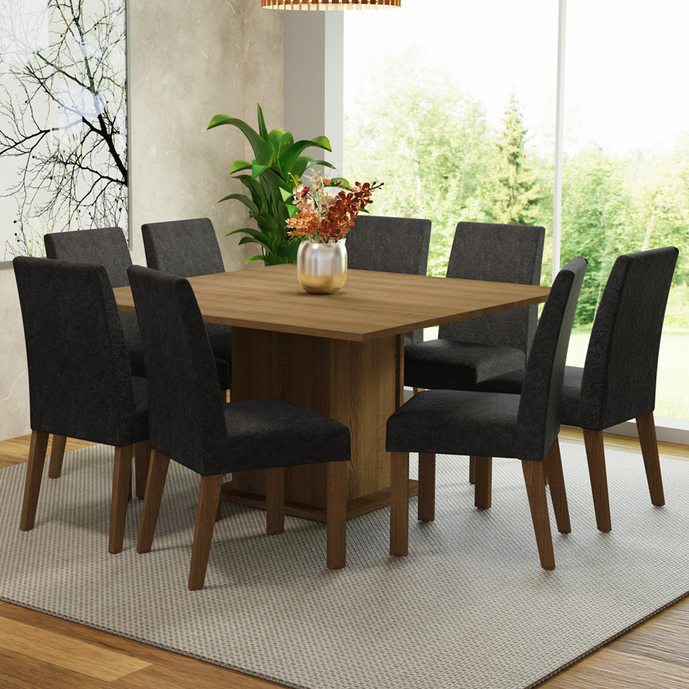 Juego de Comedor con Mesa y 8 Sillas Madesa Oxford Doris MM