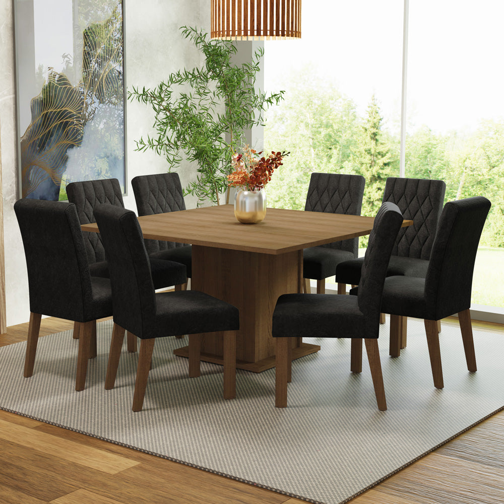 Juego de Comedor con Mesa y 8 Sillas Madesa Oxford MM