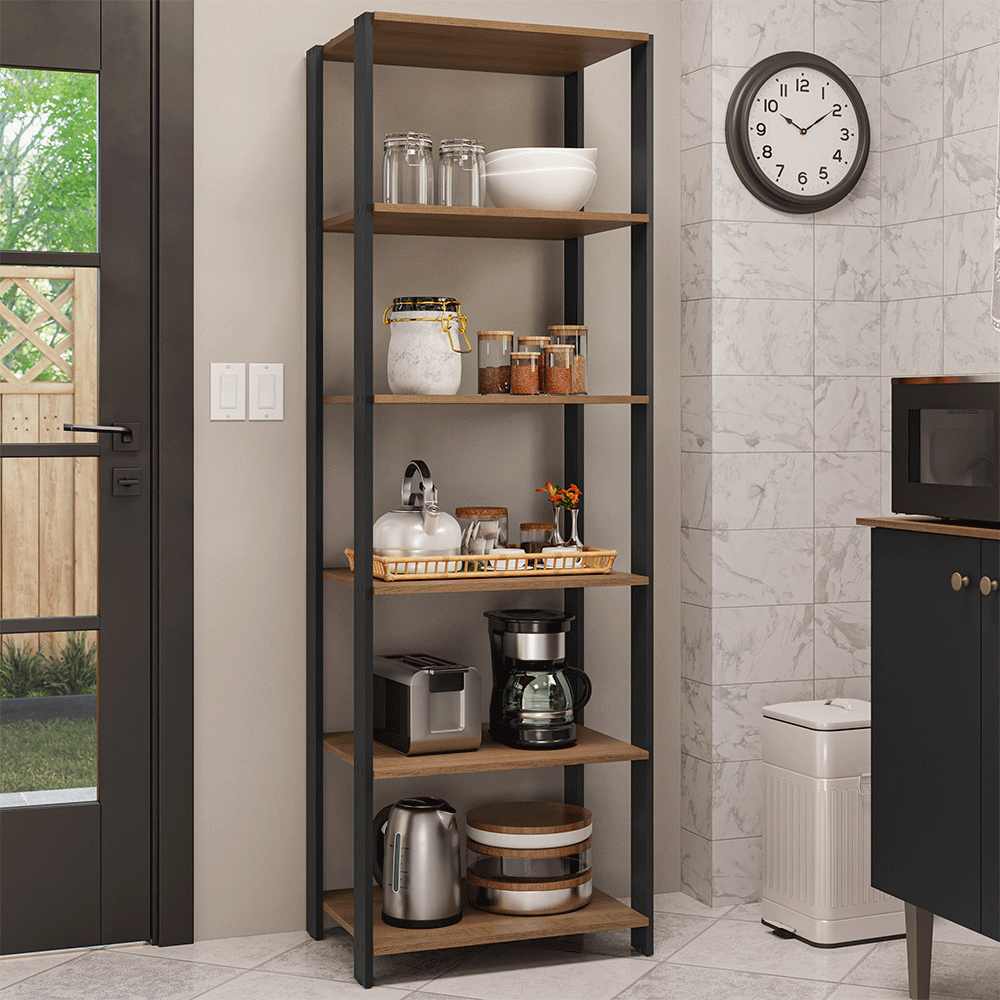Estante Multiuso para Cocina 59 cm Marrón/Negro Madesa