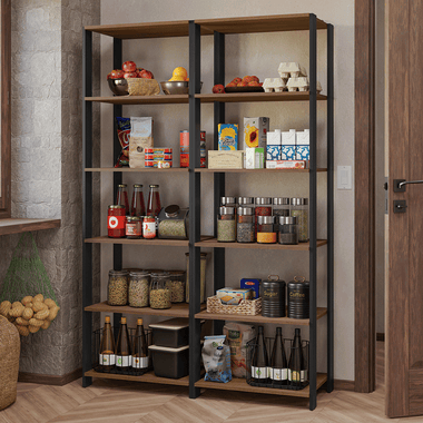 Estante Multiuso para Cocina 118 cm Marrón/Negro Madesa