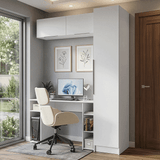 Conjunto Home Office 1 Placard 2 Alacenas Neo 1 Escritorio Blanco Madesa