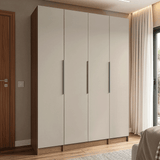 Placard Modular 160 cm 4 Puertas Marrón/Crema Neo Madesa