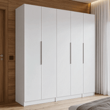 Placard Modular 200 cm 5 Puertas 2 Cajones Blanco Neo Madesa 02