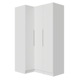 Dormitorio Completo Matrimonial Esquinero 3 Puertas Blanco Neo Madesa