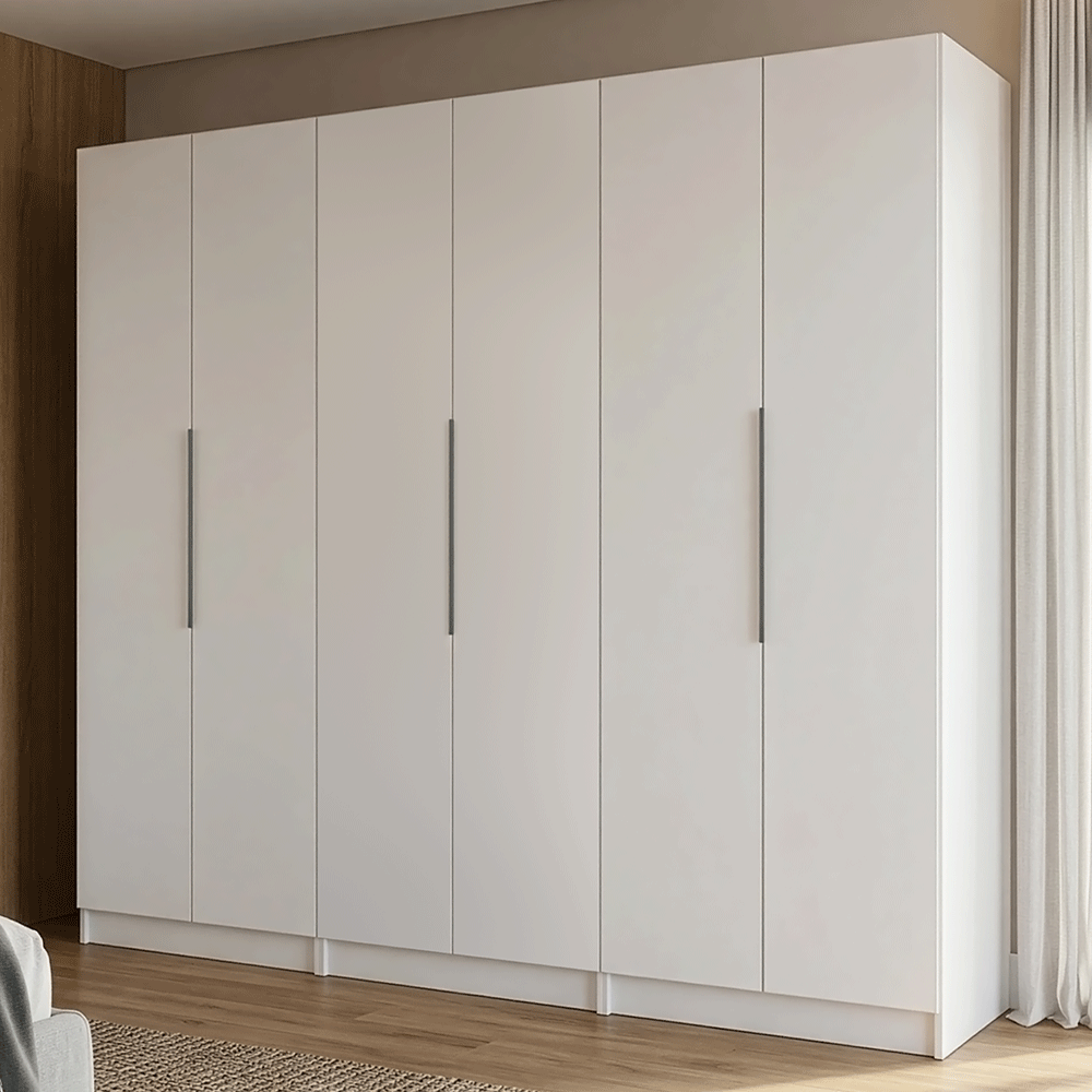 Placard Modular 240 cm 6 Puertas 6 Cajones Blanco Neo Madesa 03