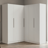 Placard Modular de Esquinero 350 cm 6 Puertas 4 Cajones Blanco Neo Madesa 01