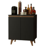 Aparador Vajillero 70 cm 2 Puertas Negro Reims Madesa