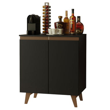 Aparador Vajillero 70 cm 2 Puertas Negro Reims Madesa